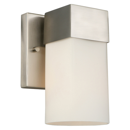 EGLO 1X60W Wall Light W/ Brushed Nickel Finish & Frosted Glass 202859A